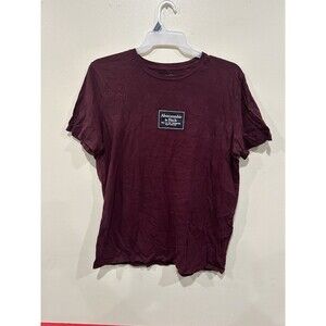 Abercrombie & Fitch Men Tshirt XL Short Sleeve Burgundy